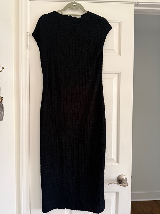 Zara Dresses & Skirts - Zara Classic Black Cap-Sleeve Midi Dress - Elegant Everyday